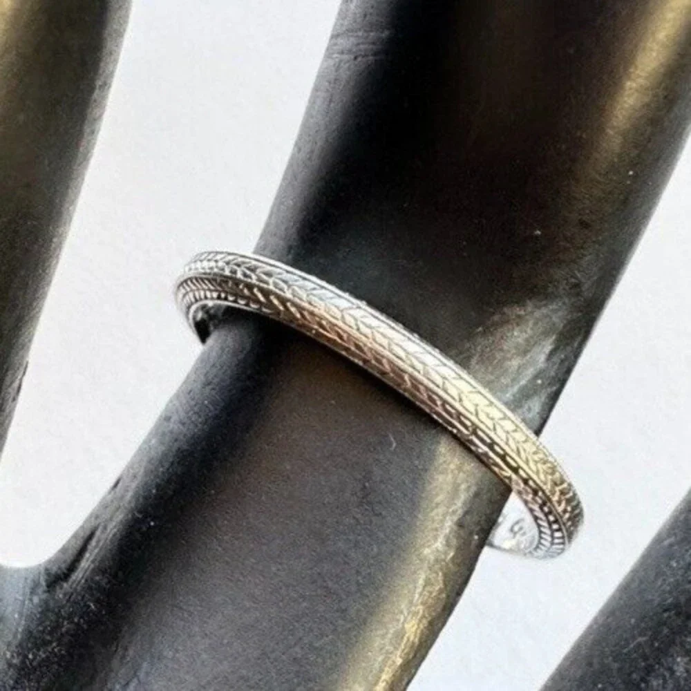 Circa 1930s CARTIER Platinum Wedding Ring Band Etched Engraved Art Deco Sz 5.25 - Picture 9 of 14